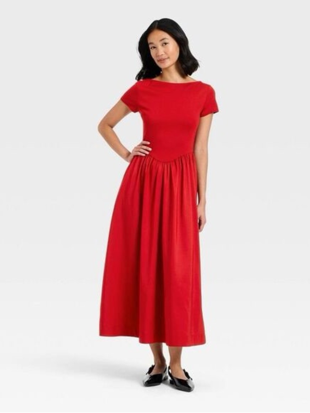 Women's Backless Knit Maxi Dress - A New Day™ Dark Red XXL